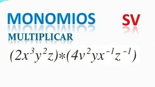 123 Multiplicación de monomios con exponentes negativos [upl. by Basilius]