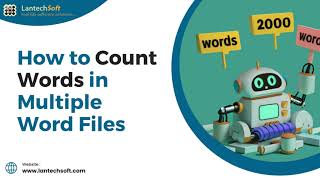 How to Count Words in Multiple Word Files [upl. by Rebah]