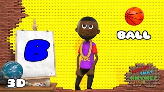 The Letter B Hip Hop Song  Alphabet Rap Song A  Z  Nursery Rhymes 3D Animation  Rap Kids Songs [upl. by Inohs]