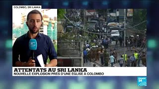 Nouvelle explosion au Sri Lanka durant une opération de déminage dune bombe à Colombo [upl. by Vial]