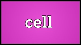 Cell Meaning [upl. by Elonore]