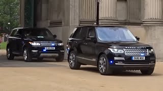 quotMove overquot New VIP Range Rovers escorted into Buckingham Palace [upl. by Barcus959]