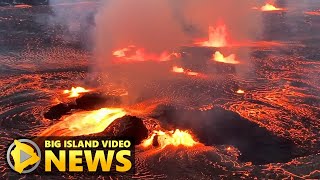 Kilauea Volcano Eruption Lava Bursts From Summit Crater June 7 2023 [upl. by Auhsuoj791]