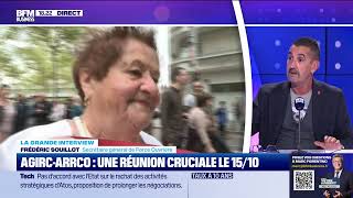 Frédéric Souillot Force Ouvrière  retraites les syndicats prêts à discuter [upl. by Yelraf263]