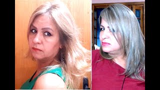 Como Tirar O Amarelo Do Cabelo Com 61 FácilLoiro Escuro Acinzentado Se O Cabelo Tá Loiro Fundo 9 [upl. by Lienad]