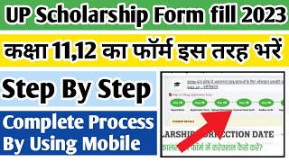 Class 11 ka scholarship form kaise bhare 2023  up scholarship 202324 class 12 Up scholarship 2023 [upl. by Elgna795]