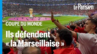 FranceMaroc  des supporters marocains empêchent les sifflets contre la Marseillaise [upl. by Hole]