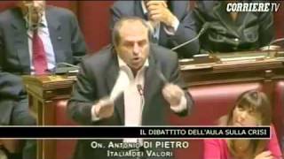 Di Pietro demolisce Berlusconi 3 Agosto 2011 [upl. by Anilef]