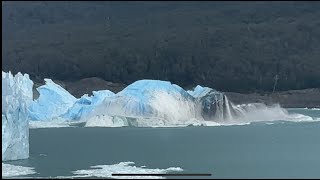 Huge Glacier Calving in Patagonia [upl. by Rekrap383]