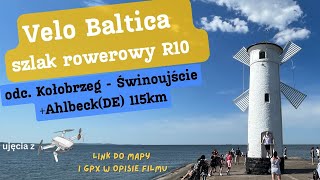 Velo Baltica  R10 szlak rowerowy odc Kołobrzeg  Świnoujście  AhlbeckDE 115km 4K [upl. by Moazami125]