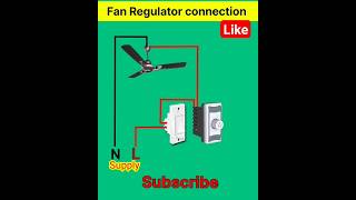 Fan Regulator Connection  Regulator With Switch And Fan Wiring  Shorts  Viral  Ytshorts [upl. by Lougheed]