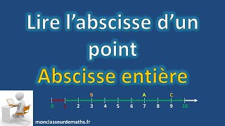 Lire labscisse entière dun point [upl. by Arriat]