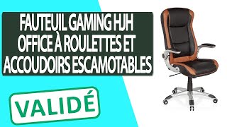 Avis fauteuil à roulettes gaming avec accoudoirs escamotables hjh OFFICE [upl. by Anamuj]