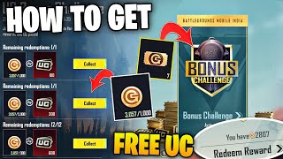 HOW TO GET BATTLE COIN BGMI  UC BONUS CHALLENGE  BGMI BONUS CHALLENGE [upl. by Kosiur871]