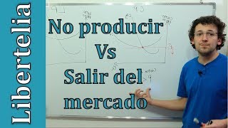 Cuando una empresa deja de producir y cuando sale de la industria  Microeconomía  Libertelia [upl. by Lorn]