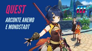 QUEST  ARCONTE ANEMO E MONDSTADT  GENSHIN IMPACT [upl. by Philipp]