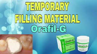 Temporary Filling Material  OrafilG  Temporary Restoration  Dental Maestro  DrJyoti Agarwal [upl. by Niajneb]