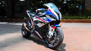 BMW S1000RR M SPORT Akrapovic Shorty GP Fully Loaded  LOUD BIKE  4K  SpeedyLio [upl. by Aierb]