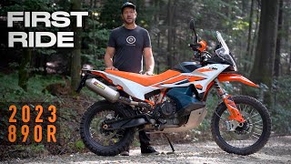 2023 KTM 890 Adventure R first ride [upl. by Enilamme]