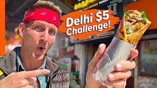 Eating All Day For 5 Delhis CHEAP Street Food [upl. by Nimad]