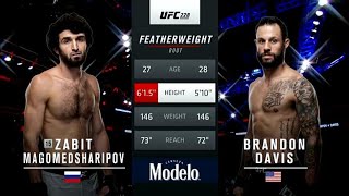 Zabit Magomedsharipov vs Brandon Davis [upl. by Terzas]