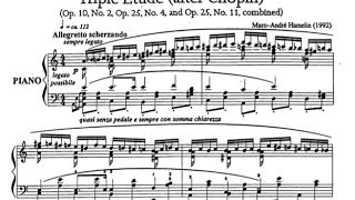 MarcAndré Hamelin  Étude No 1 in A minor Triple Étude after Chopin [upl. by Teferi]