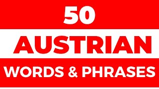 50 Austrian Words and Phrases you should know before you VISIT AUSTRIA [upl. by Meesak]