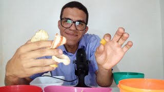 ASMR comendo salgados crocanteseating sounds e falando da minha viagem [upl. by Ham]