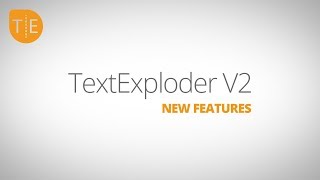 TextExploder V2 for After Effects  New Features [upl. by Manuela]