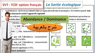 Abondance dominance sortie écologique svt tcsf شرح بالعربية [upl. by Gurtner437]