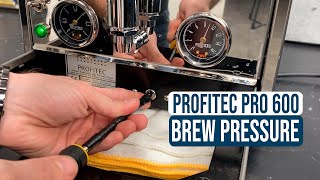 Profitec Pro 600 How to Adjust Brew Pressure [upl. by Hestia]