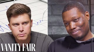 SNLs Colin Jost amp Michael Che Take Lie Detector Tests  Vanity Fair [upl. by Ahsehyt329]