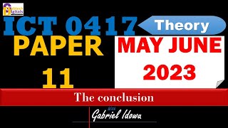 IGCSE  ICT 0417  MAYJUNE 2023  PAPER 11  THEORY Q10  Q14 [upl. by Schurman]