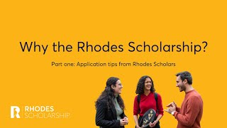 Why the Rhodes Scholarship Application tips from Scholars [upl. by Yousuf718]