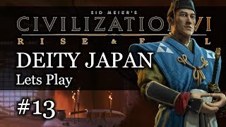 13 Japan Deity Civ 6 Rise amp Fall Gameplay Lets Play Japan [upl. by Garber37]