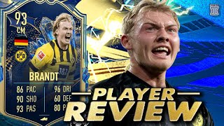 93 TEAM OF THE SEASON BRANDT PLAYER REVIEW  TOTS  FIFA 23 Ultimate Team [upl. by Ebehp]