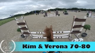 Kim en Verona oefenspringen 70 en 80 cm 18 juni 2016  Gopro [upl. by Notniv175]