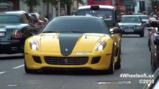 Ferrari 599 GTB Fiorano Novitec Rosso  Start Rev amp Accelerations [upl. by Hadsall]