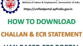 How to download Challan and ECR statement [upl. by Kauslick]