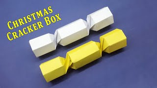 Origami Christmas Cracker Gift Box Tutorial  Making Christmas Cracker Box Easy DIY Homemade Crafts [upl. by Yadsnil]