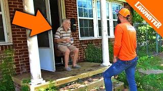 Man Has A STROKE and Prayed for Help with His OVERGROWN LAWN We MOWED It for FREE Part 1 [upl. by Lorilyn974]