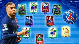 PSG  Best Special Squad Builder Mbappe 100 Rated Fc Mobile [upl. by Yentirb767]