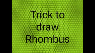 how to draw Rhombus very easy wayhow to draw Rhombus step by step [upl. by Cyprian]