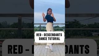 RED DESCENDANTS DANCE TUTORIAL Beginner Friendly Slowed Mirrored dance red descendants4 shorts [upl. by Nairehs]