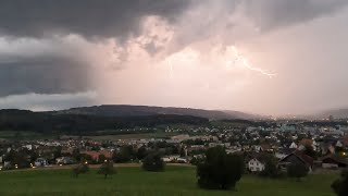 2 August 2024  Gewitter Schälchlihoger Urdorf  2033  2211 Uhr [upl. by Ydualc]