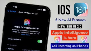 iOS 181 Apple Intelligence is Official 5 New Features with Call Recording in Telugu By PocketTech [upl. by Ilam]