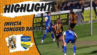 Highlights  Folkestone Invicta 11 Concord Rangers  Isthmian Premier Division [upl. by Aivatnahs]