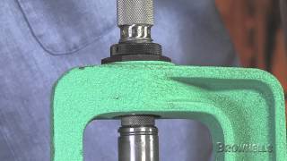 Brownells  Case Sizing Part 2  Setting Up a Die [upl. by Adnolohs]