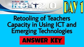 VINSET 20 DAY 1 ANSWER KEY  Retooling of Teachers Capacity in Using ICT and Emerging Technologies [upl. by Eadwine843]