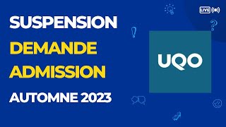 UQO Suspend les demandes dadmission pour lautomne 2023 [upl. by Kcerb738]